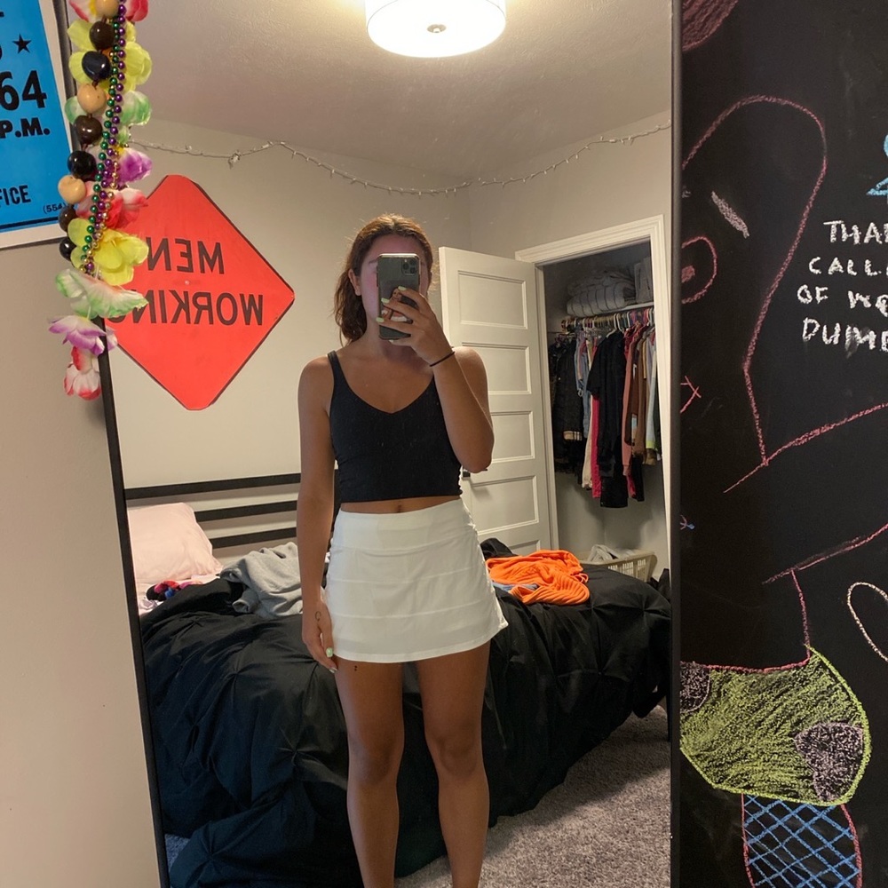 white lululemon skirt